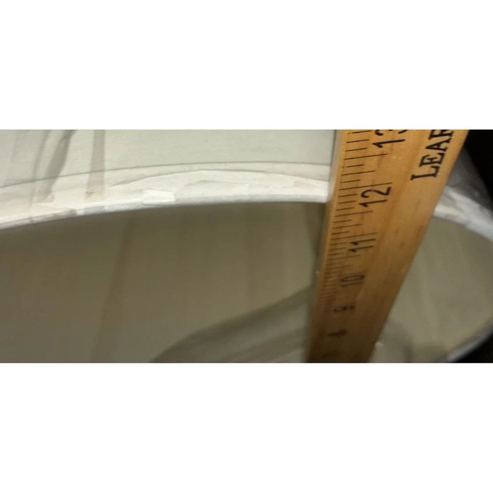 Lamp Shade Cream Round Drum Fabric Table 13x12